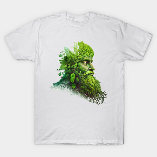 Bearded Ent - Green Forest - Fantasy T-Shirt by Fenay-Designs